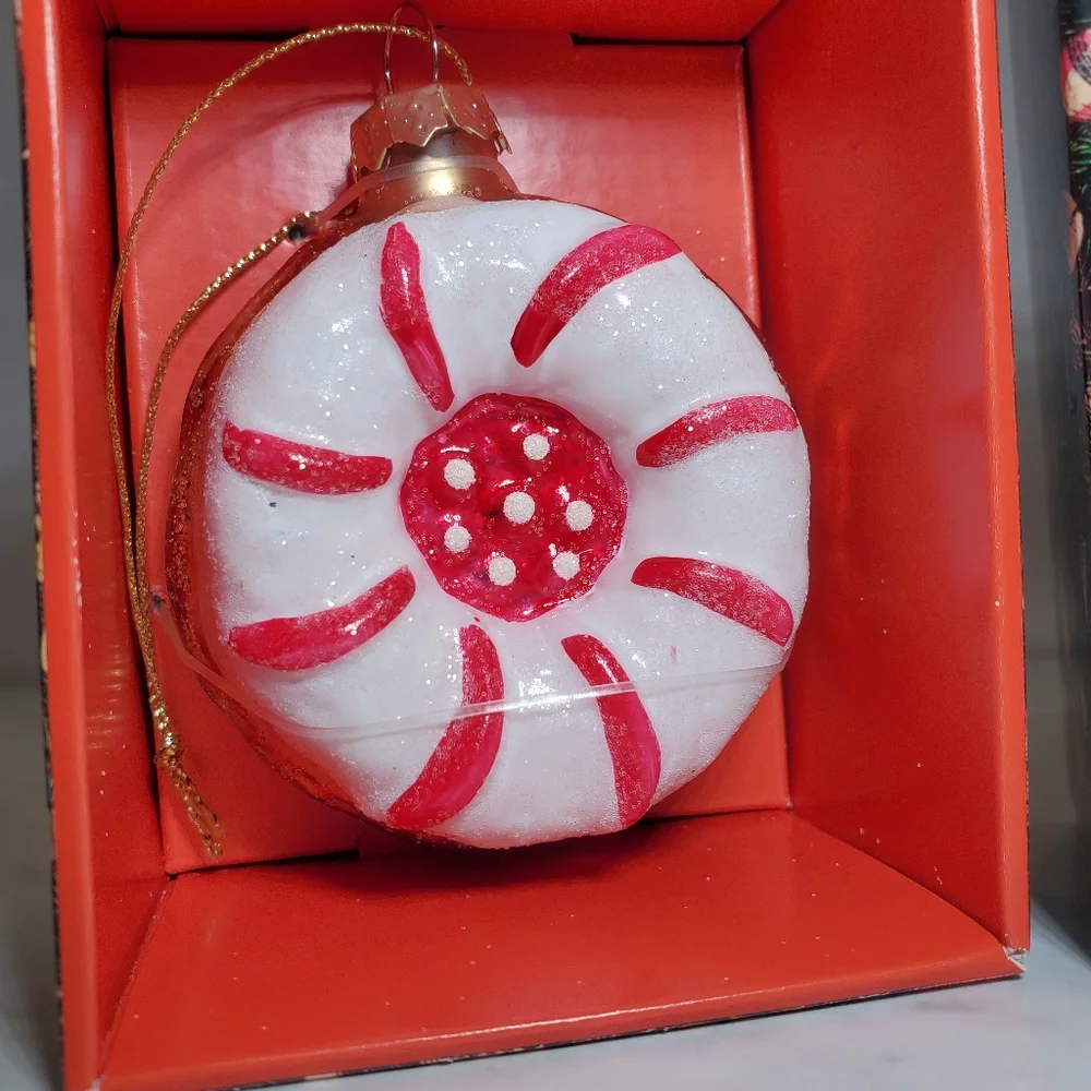 John Derian Target Striped Cookie Glass Christmas Ornament 2025 Limited Edition